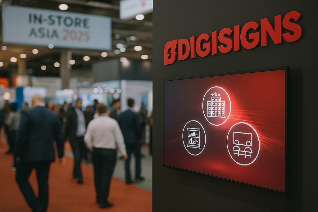 Digisigns’ Booth D28 at In-Store Asia 2025 in Mumbai on May 22, 2025.